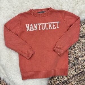Nantucket Kids Knit Coral Nantucket Red Sweater Medium Size 6-8